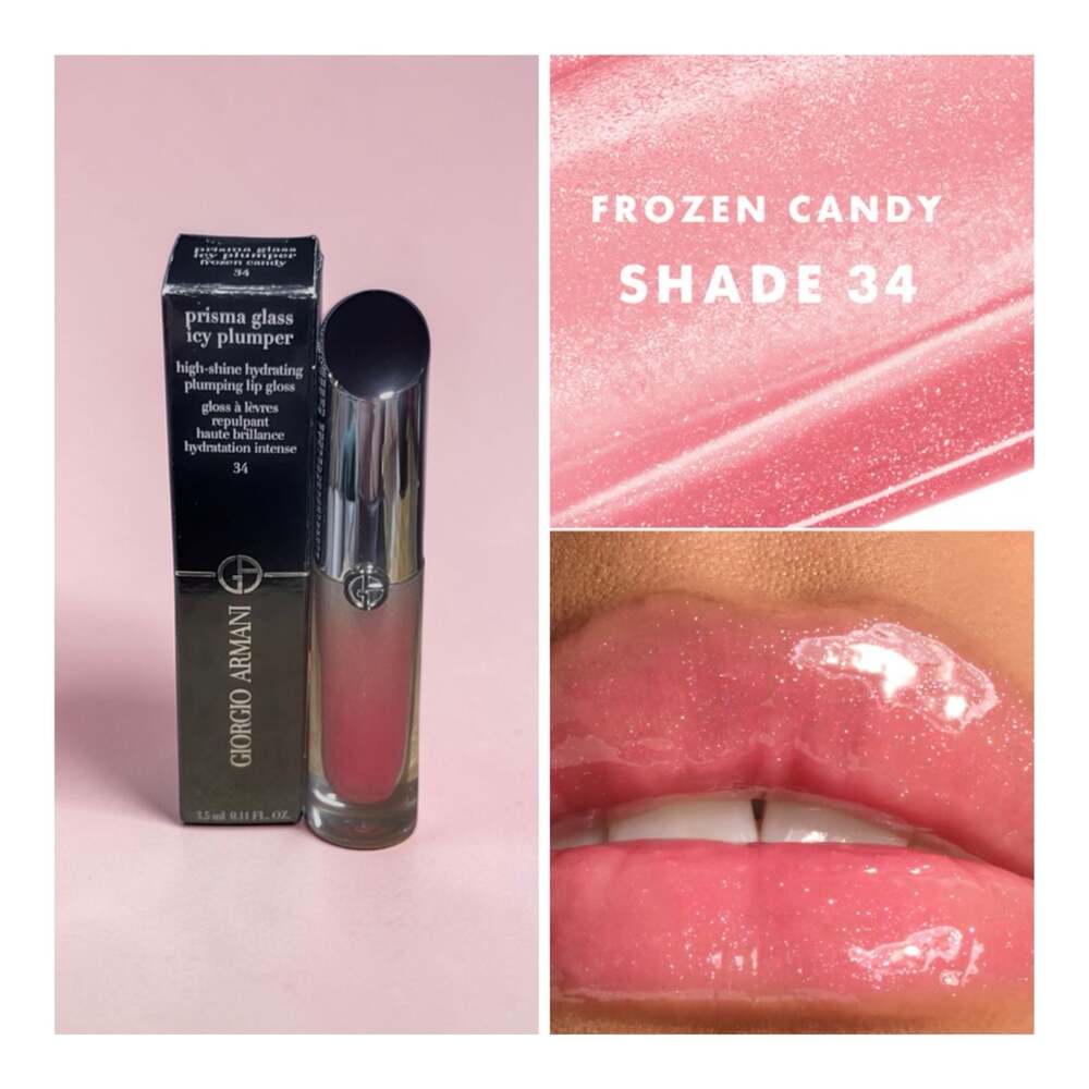 Armani Beauty Prisma Glass Icy Plumper Lip Gloss - Shade 34 Frozen Candy